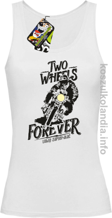 Two Wheels Forever Lubię zapierdalać - Top damski biały 