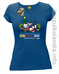 San Escobar Coctails - Koszulka damska niebieska 