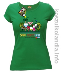 San Escobar Coctails - Koszulka damska zielona 