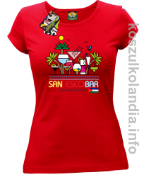 San Escobar Coctails - Koszulka damska czerwona 