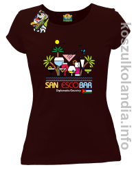 San Escobar Coctails - Koszulka damska brąz 