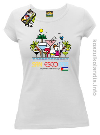San Escobar Coctails - Koszulka damska biała 