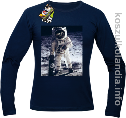 Kosmonauta z deskorolką - Longsleeve męski granatowy 