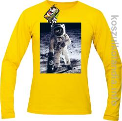 Kosmonauta z deskorolką - Longsleeve męski żółta 