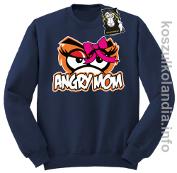 Angry mom - bluza z nadrukiem bez kaptura granatowa