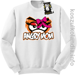 Angry mom - bluza z nadrukiem bez kaptura biała