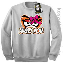 Angry mom - bluza z nadrukiem bez kaptura melanżowa