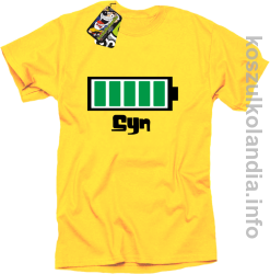 Syn Bateria 100% - koszulka męska - żółta