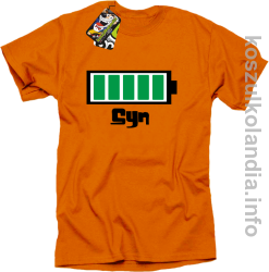 Syn Bateria 100% - koszulka męska - pomarańczowa