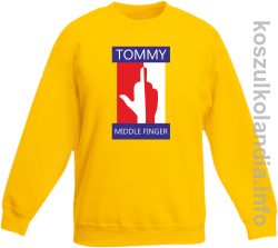 Tommy Middle Finger -  bluza bez kaptura dziecięca  - żółta