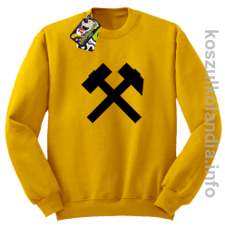 Symbol Pyrlik i Żelazko - Bluza męska standard bez kaptura żółta 