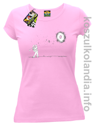 Astro Golfista na księżycu - koszulka damska  jasny róż 