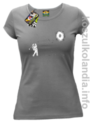 Astro Golfista na księżycu - koszulka damska szara 