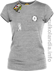 Astro Golfista na księżycu - koszulka damska melanż 