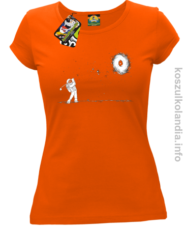 Astro Golfista na księżycu - koszulka damska 