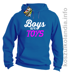 Boys are Toys - Bluza męska z kapturem niebieska 