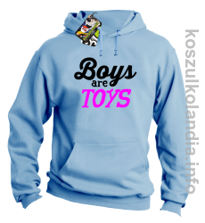 Boys are Toys - Bluza męska z kapturem błękit 