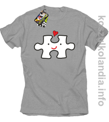 Puzzle love No1 - koszulka męska - melanż
