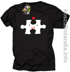 Puzzle love No1 - koszulka męska - czarna