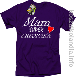 Mam Super Chłopaka Serce - koszulka STANDARD - fioletowa