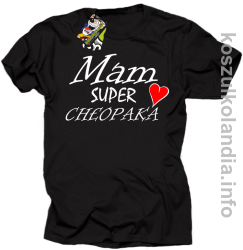 Mam Super Chłopaka Serce - koszulka STANDARD - czarna