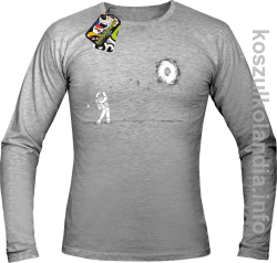 Astro Golfista na księżycu -  Longsleeve męski melanż 