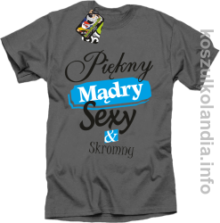 Piękny Mądry Sexy & Skromny - koszulka męska szara 
