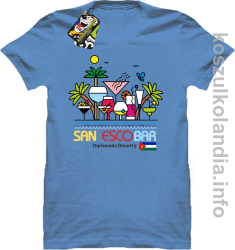 San Escobar Coctails - Koszulka męska błękit 