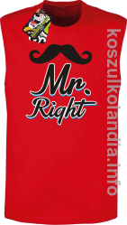 Mr Right - Bezrękawnik męski - czerwona