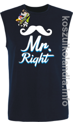 Mr Right - Bezrękawnik męski - granatowa