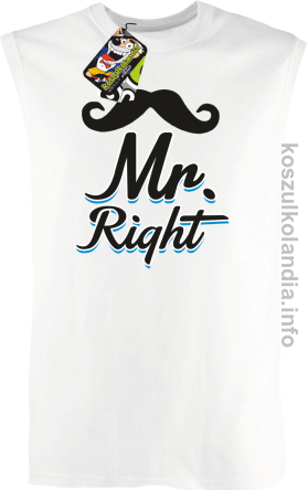 Mr Right - Bezrękawnik męski - biała