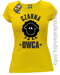 Czarna owca - Black Sheep - koszulka damska - żółta
