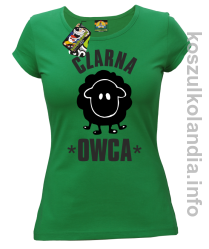 Czarna owca - Black Sheep - koszulka damska - zielona