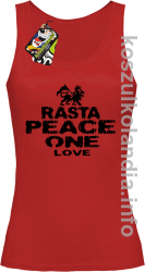 Rasta Peace ONE LOVE - top damski - czerwona