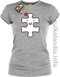 Puzzle love No2 - koszulka damska - melanż