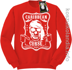 Caribbean curse - bluza z nadrukiem bez kaptura czerwona