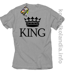 KING Crown Style - koszulka męska - melanż