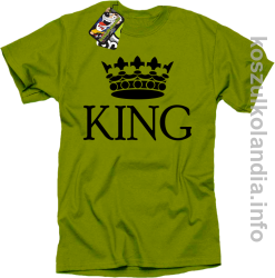 KING Crown Style - koszulka męska - kiwi