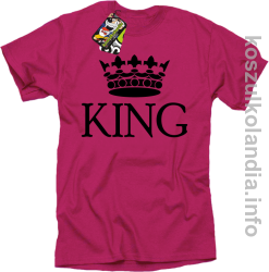KING Crown Style - koszulka męska - fuksja
