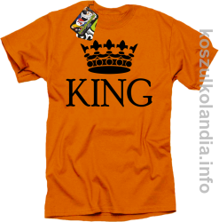 KING Crown Style - koszulka męska - pomarańczowa