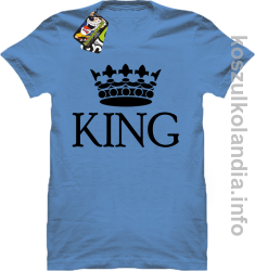 KING Crown Style - koszulka męska - niebieska