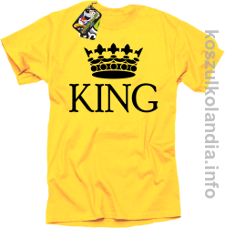 KING Crown Style - koszulka męska - żółta
