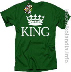 KING Crown Style - koszulka męska - zielona
