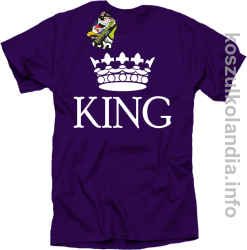 KING Crown Style - koszulka męska - fioletowa