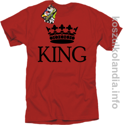 KING Crown Style - koszulka męska - czerwona