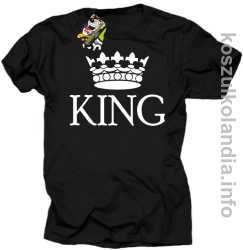 KING Crown Style - koszulka męska - czarna