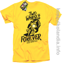 Two Wheels Forever Lubię zapierdalać - Koszulka męska żółta 