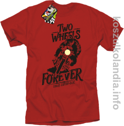 Two Wheels Forever Lubię zapierdalać - Koszulka męska czerwona 