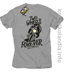 Two Wheels Forever Lubię zapierdalać - Koszulka męska melanż 