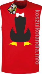 Pingwin no head bez głowy - bezrękawnik męski - czerwony